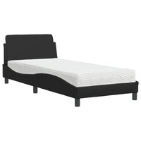 Letto con Materasso Dover Nero 90x190 cm in Similpelle 3208317