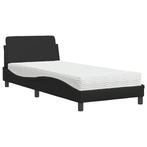 Letto con Materasso Dover Nero 90x190 cm in Similpelle 3208317