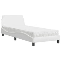 Letto con Materasso Dover Bianco 90x200 cm in Similpelle 3208338