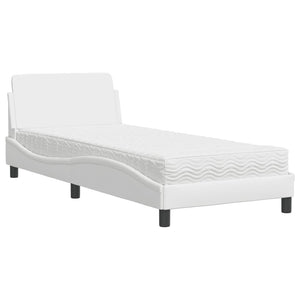 Letto con Materasso Dover Bianco 90x200 cm in Similpelle 3208338