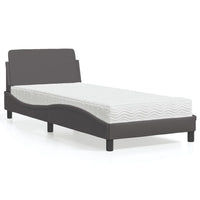 Letto con Materasso Dover Grgio 90x200 cm in Similpelle 3208340