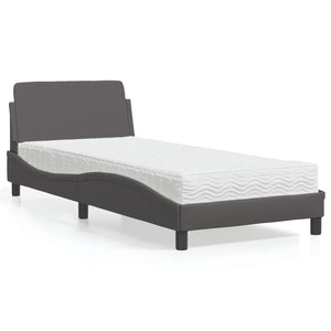 Letto con Materasso Dover Grgio 90x200 cm in Similpelle 3208340