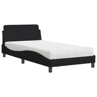 Letto con Materasso Dover Nero 100x200 cm in Tessuto 3208346