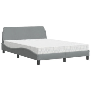 Letto con Materasso Dover Grigio Chiaro 120x200cm Tessuto 3208364