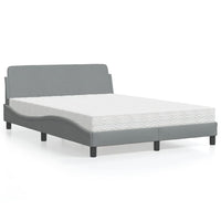 Letto con Materasso Dover Grigio Chiaro 120x200cm Tessuto 3208364