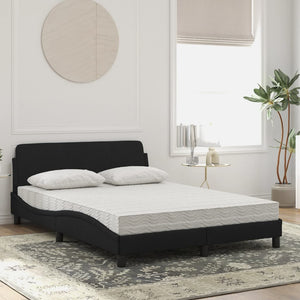 Letto con Materasso Dover Nero 120x200 cm in Velluto 3208373