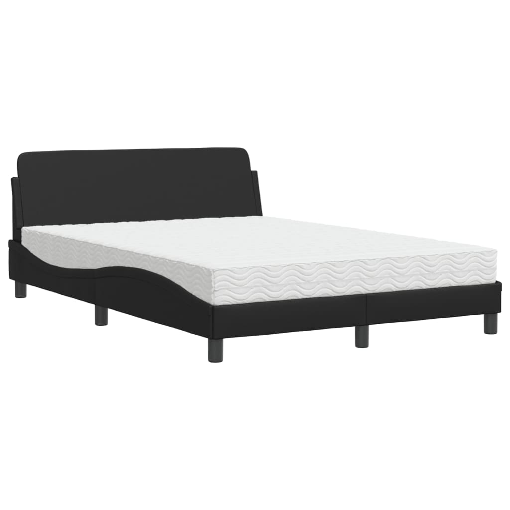 Letto con Materasso Dover Nero 120x200 cm in Similpelle 3208377