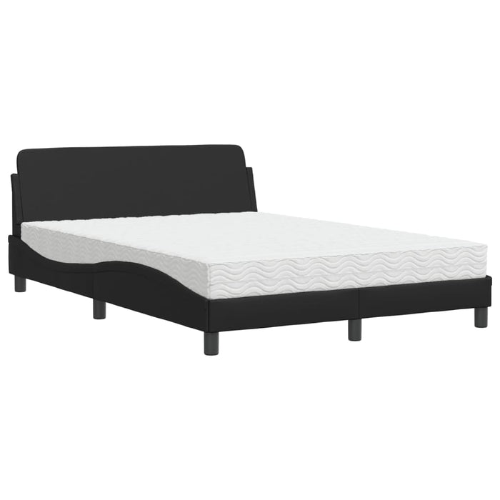 Letto con Materasso Dover Nero 120x200 cm in Similpelle 3208377