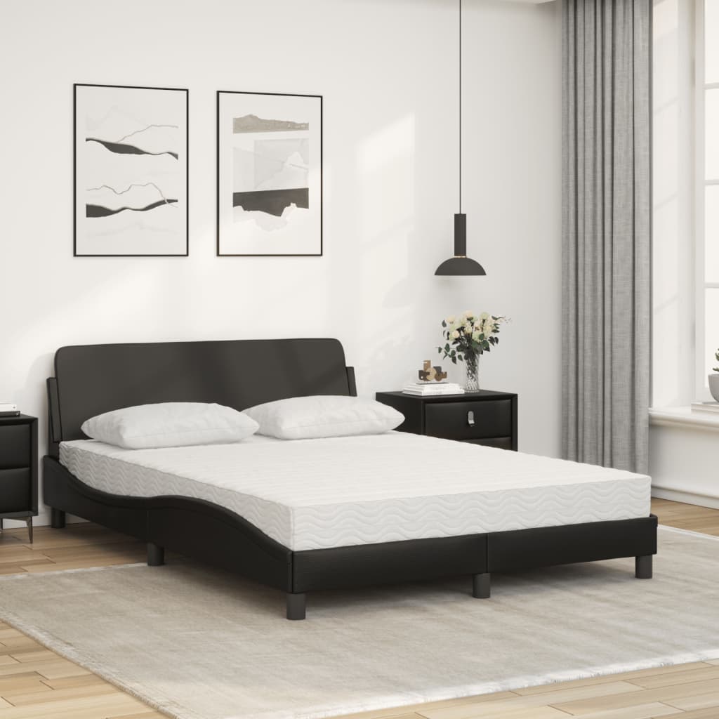 Letto con Materasso Dover Nero 120x200 cm in Similpelle 3208377