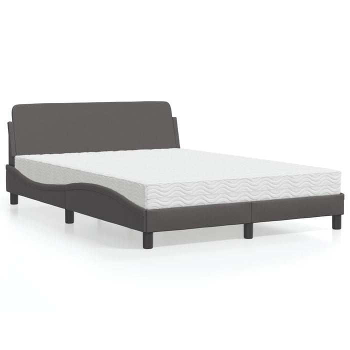 Letto con Materasso Dover Grigio 120x200 cm in Similpelle 3208380