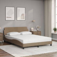 Letto con Materasso Dover Cappuccino 120x200cm Similpelle 3208381