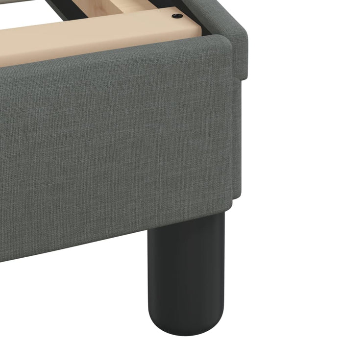 Letto con Materasso Dover Grigio Scuro 140x190 cm Tessuto 3208385