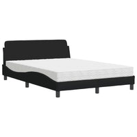 Letto con Materasso Dover Nero 140x200 cm in Tessuto 3208406