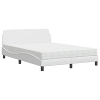 Letto con Materasso Dover Bianco 140x200 cm in Similpelle 3208418