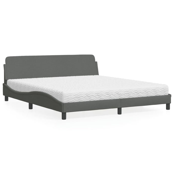 Letto con Materasso Dover Grigio Scuro 180x200 cm Tessuto 3208445