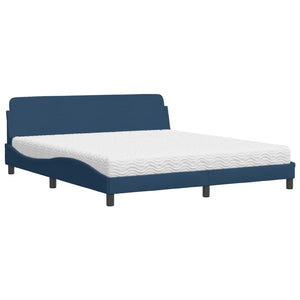 Letto con Materasso Dover Blu 180x200 cm in Tessuto 3208450