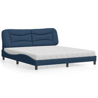Letto con Materasso Hvar Blu 180x200 cm in Tessuto 3208554