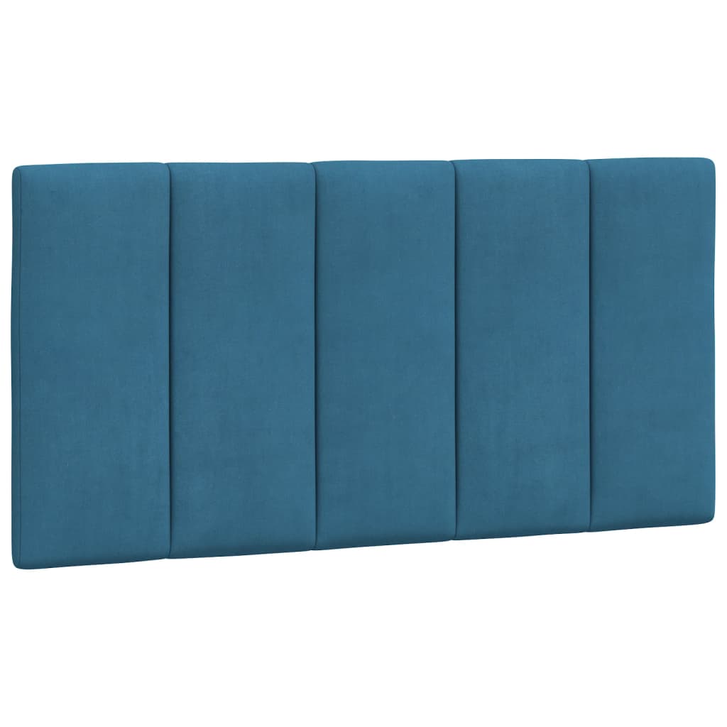 Letto con Materasso Hanko Blu 100x200 cm in Velluto 3208584