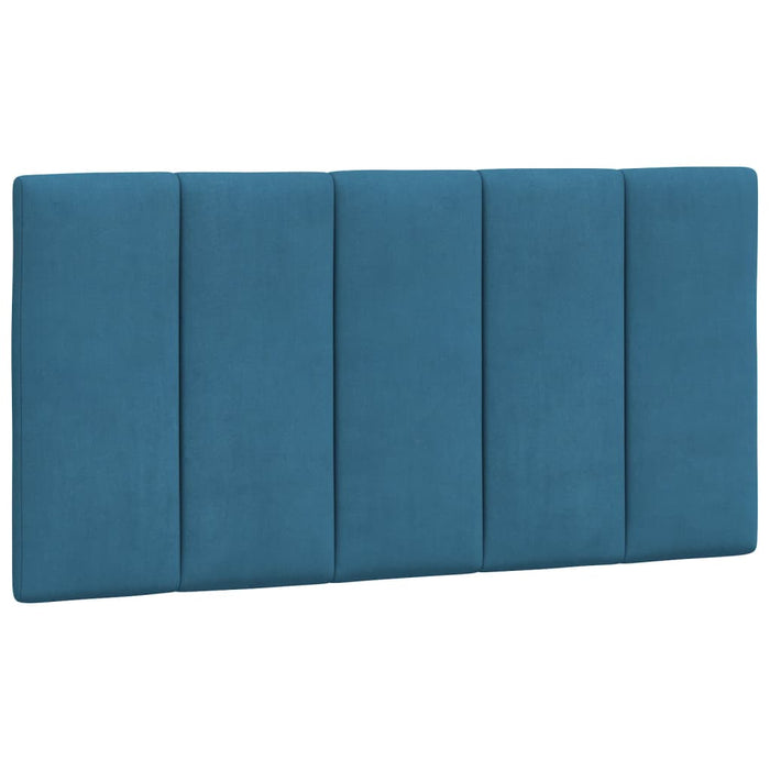 Letto con Materasso Hanko Blu 100x200 cm in Velluto 3208584