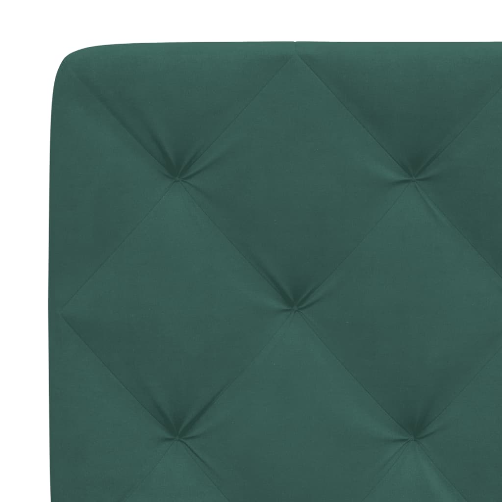 Letto con Materasso Verde Scuro 100x200 cm in Velluto 3208643