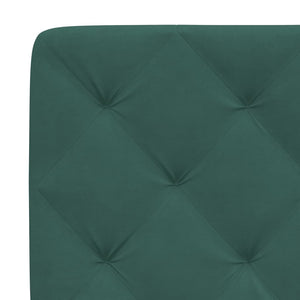Letto con Materasso Verde Scuro 100x200 cm in Velluto 3208643