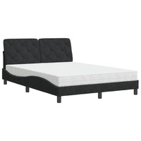 Letto con Materasso Nero 120x200 cm in Vellutocod mxl 91470