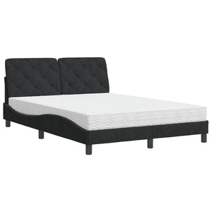Letto con Materasso Nero 120x200 cm in Vellutocod mxl 91470