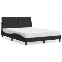 Letto con Materasso Nero 120x200 cm in Vellutocod mxl 91470