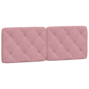 Letto con Materasso Rosa 140x190 cm in Velluto 3208657