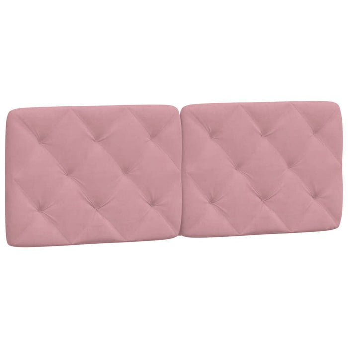 Letto con Materasso Rosa 140x190 cm in Velluto 3208657