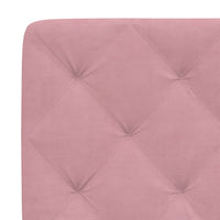 Letto con Materasso Rosa 140x190 cm in Velluto 3208657