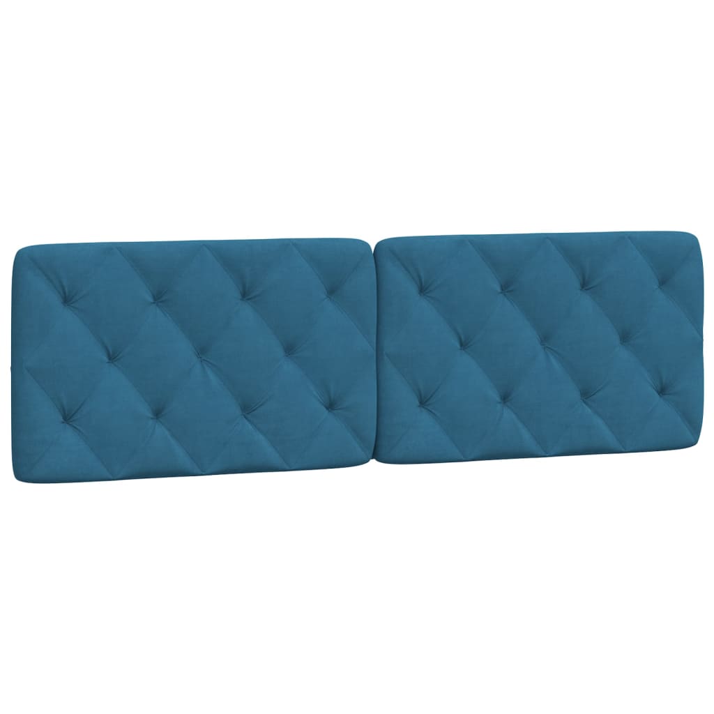 Letto con Materasso Blu 160x200 cm in Velluto 3208668