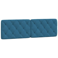 Letto con Materasso Blu 160x200 cm in Velluto 3208668