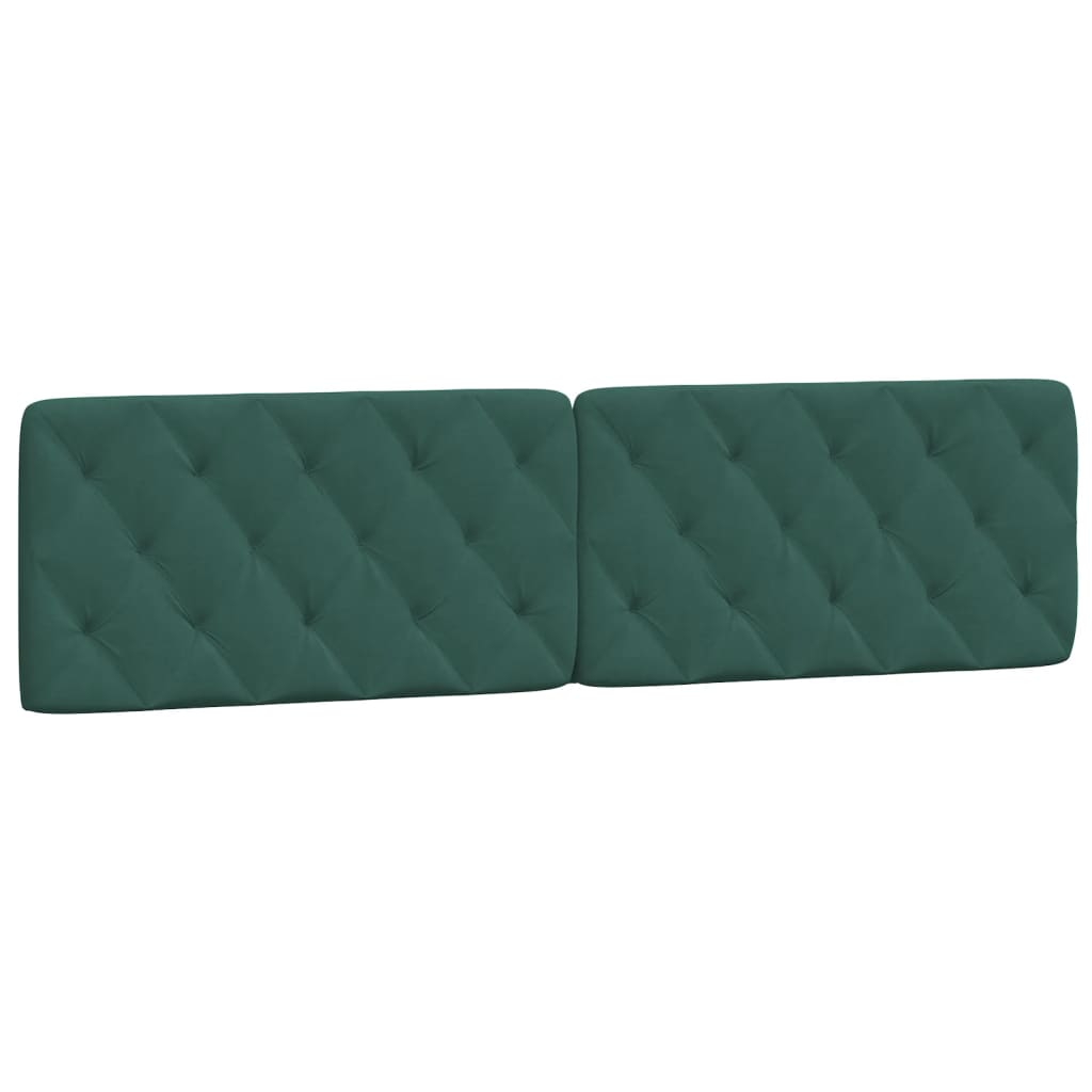 Letto con Materasso Verde Scuro 200x200 cm Velluto 3208679