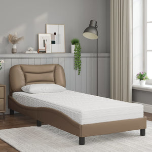 Letto con Materasso Hvar Cappuccino 80x200 cm Similpelle 3208686