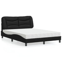 Letto con Materasso Hvar Nero 120x200 cm in Similpelle 3208710