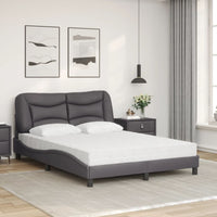 Letto con Materasso Hvar Grigio 120x200 cm in Similpelle 3208713