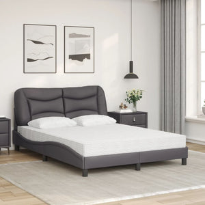 Letto con Materasso Hvar Grigio 120x200 cm in Similpelle 3208713