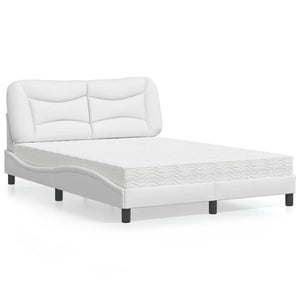 Letto con Materasso Hvar Bianco 140x200 cm in Similpelle 3208725