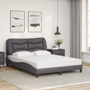 Letto con Materasso Hvar Grigio 140x200 cm in Similpelle 3208727