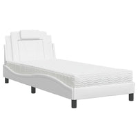 Letto Viana con Materasso Bianco 80x200 cm in Similpelle 3208755