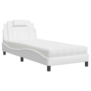 Letto Viana con Materasso Bianco 80x200 cm in Similpelle 3208755