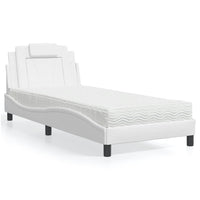 Letto Viana con Materasso Bianco 80x200 cm in Similpelle 3208755