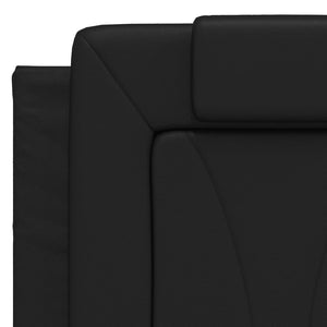 vidaXL Letto con Materasso Nero 120x200 cm in Similpelle