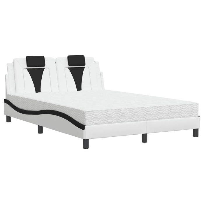 Letto Viana con Materasso Nero e Bianco 120x200 cm in Similpelle 3208788