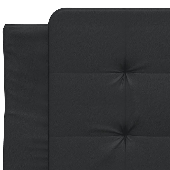 Giroletto senza Materasso-Struttura Letto Zadar Nero 80x200 cm in Similpelle 472167