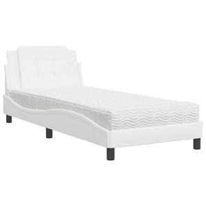 Giroletto senza Materasso-Struttura Letto Zadar Bianco 80x200 cm in Similpelle 358977