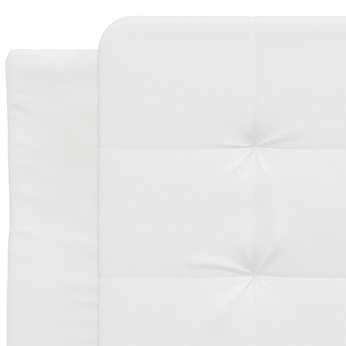 Giroletto senza Materasso-Struttura Letto Zadar Bianco 80x200 cm in Similpelle 358977