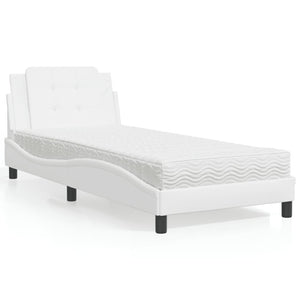 Giroletto senza Materasso-Struttura Letto Zadar Bianco 80x200 cm in Similpelle 358977