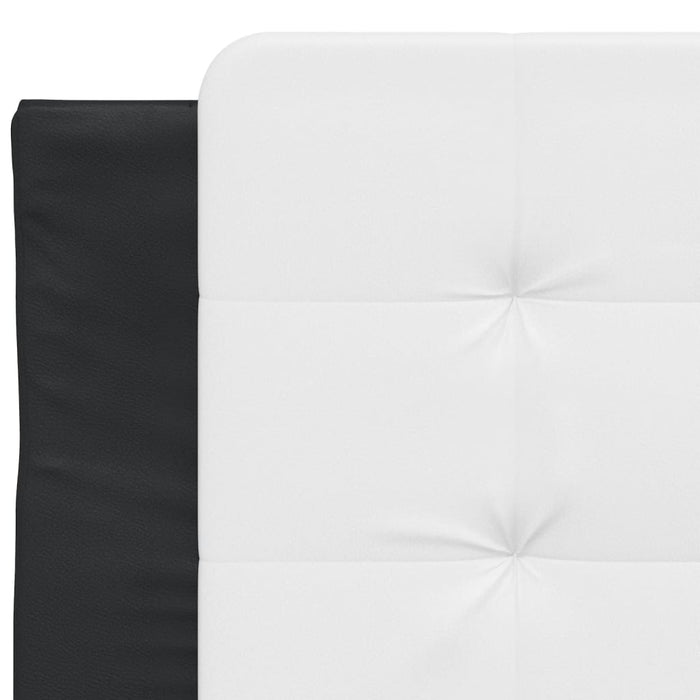 Giroletto senza Materasso-Struttura Letto Zadar Nero e Bianco 80x200 cm in Similpelle 501177